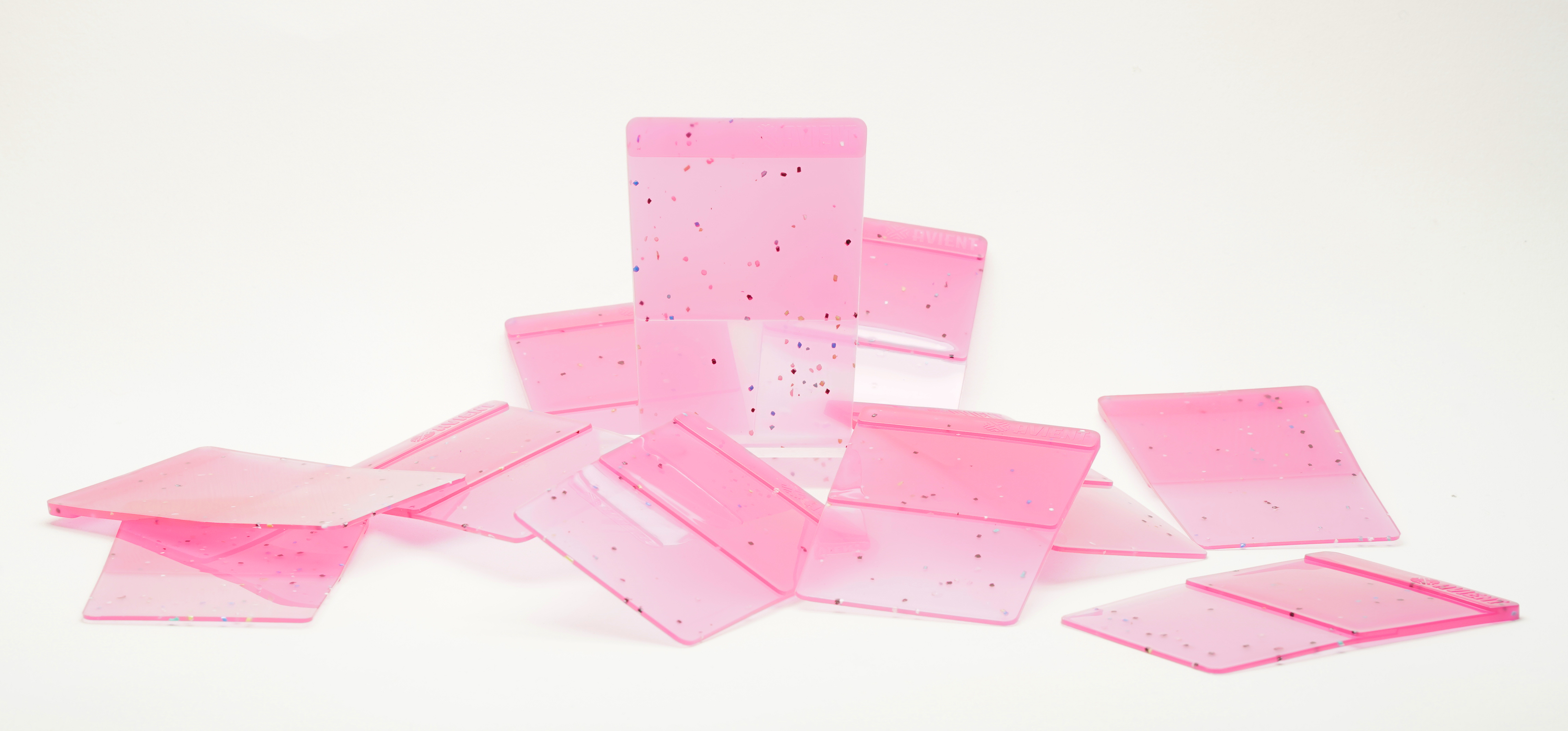 Pink color sample card
