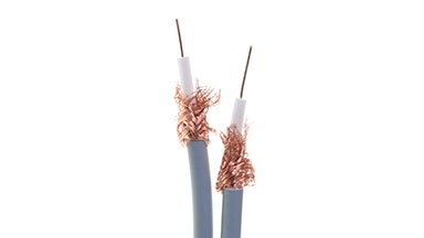Coax cable with wires showing