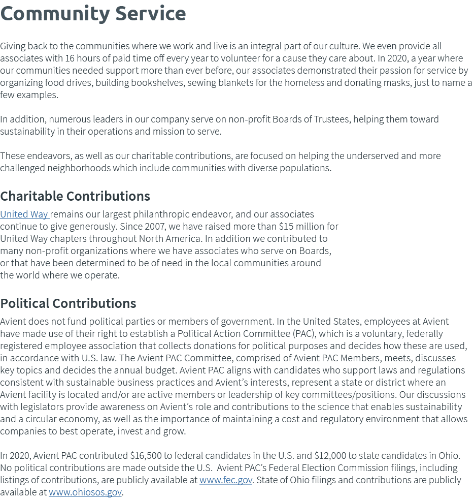 Community Service Giving back to the communities where we work and live is an integral part of our culture  We even p   